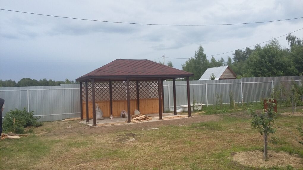 Беседка на металло каркасе р-р 5x3 м — изображение 15