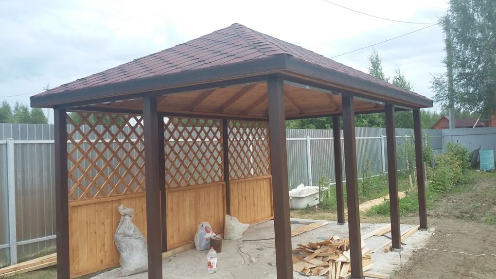 Беседка на металло каркасе р-р 5x3 м — изображение 18