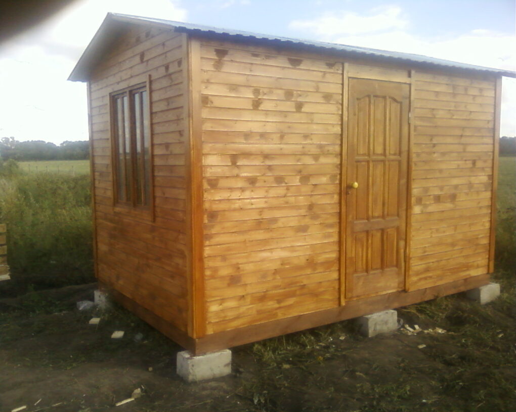 Бытовка деревянная размер 4x2,45 "имитация/вагонка", арт. 007
