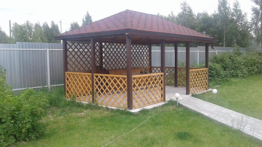 Беседка на металло каркасе р-р 5x3 м
