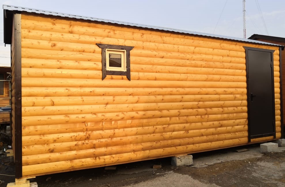 Баня под бревно р-р 6x2,4 "Пар для души-2"